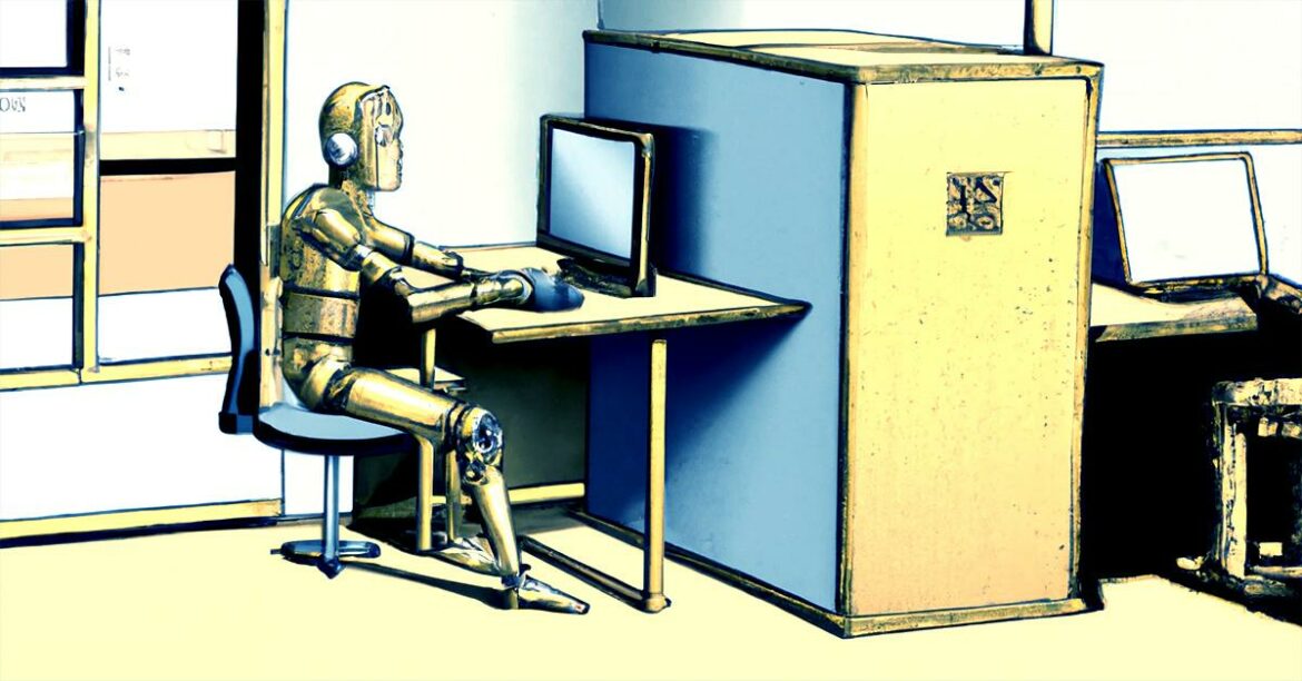 Ai Generated Robot Office Worker