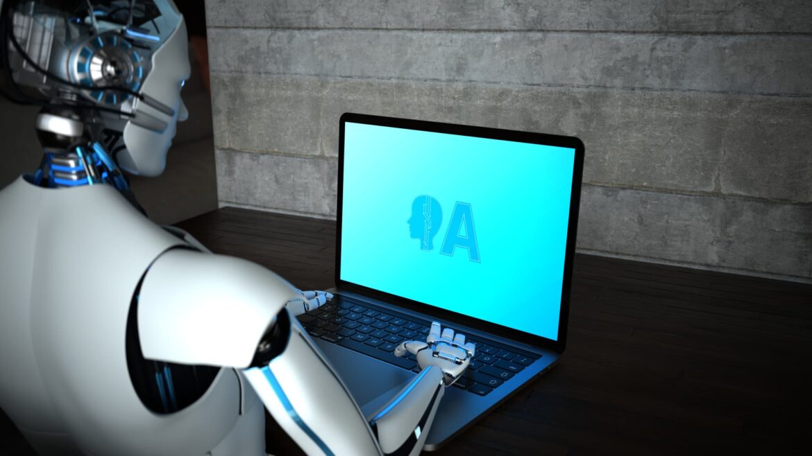 AI Artificial Intelligence Robot Laptop