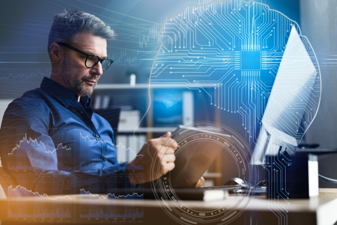 Artificial Intelligence man screen